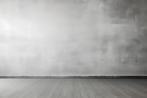 Habitación vacía con fondo interior de pared en blanco gris generado por ai