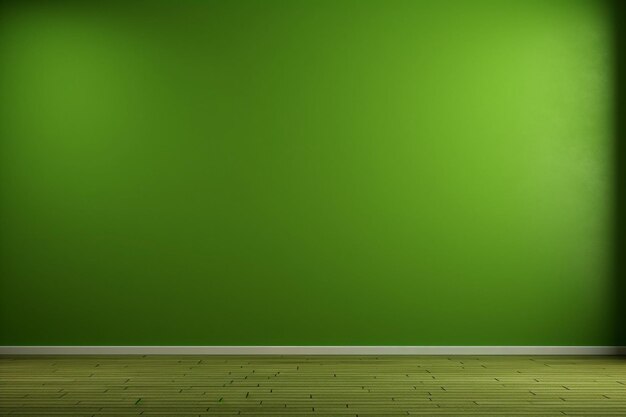 Foto la habitación vacía el fondo de la pared verde d renderización