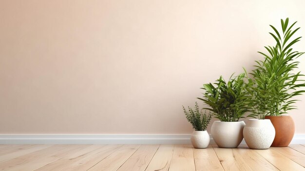 Foto habitación vacía con maqueta de plantas