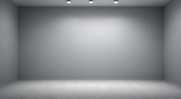 una habitación vacía con una pared grande con una luz blanca en ella