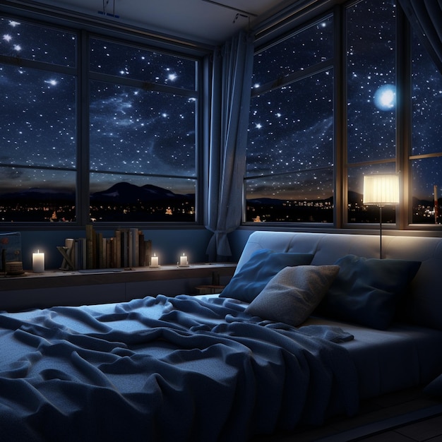 Una habitación con una vista celestial