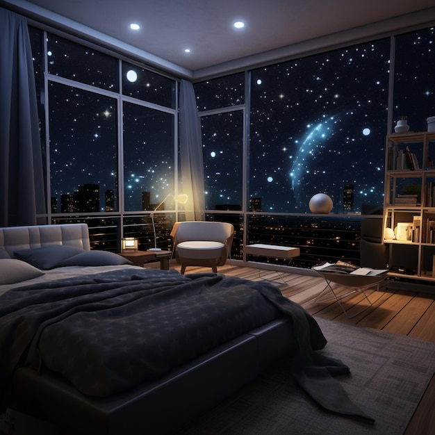 Una habitación con una vista celestial