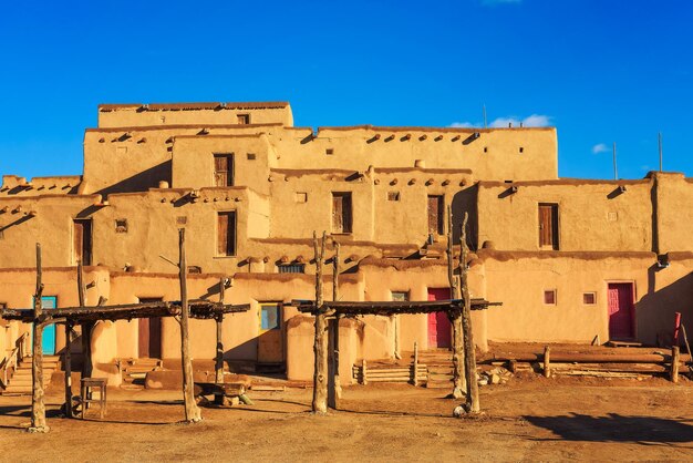 Habitações antigas de Taos Pueblo Novo México