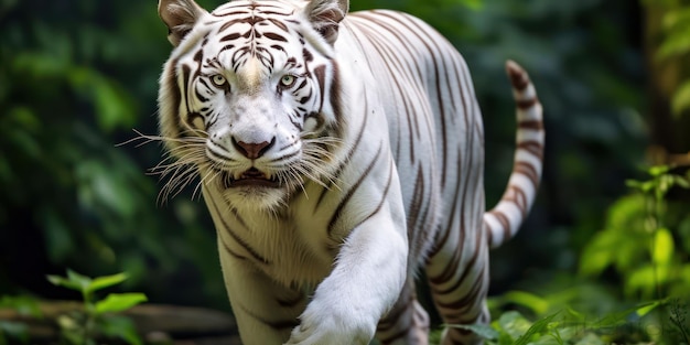 Hábitat del tigre blanco en el paisaje salvaje