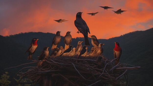 Hábitos de las aves para alojarse y anidar