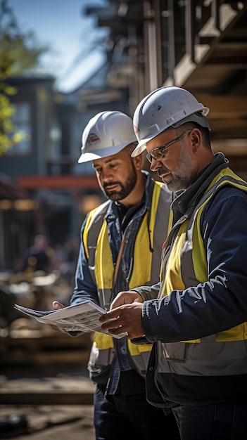 Hablando en el sitio de construcción son ingenieros xA