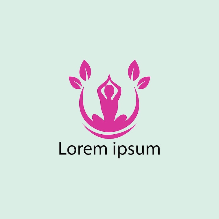 Foto hacer diseño de logotipo de yoga de bienestar médico