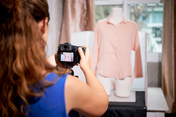 Foto hacer una foto profesional de la blusa terminada