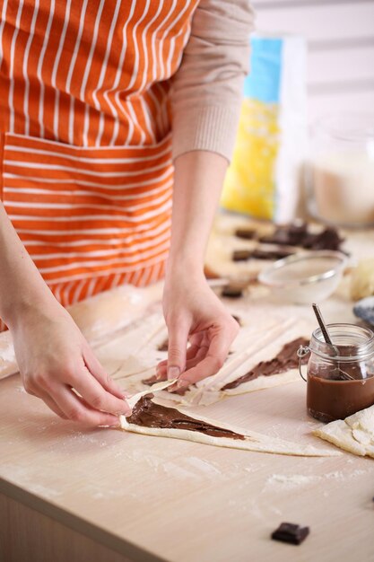 Hacer galletas de croissant