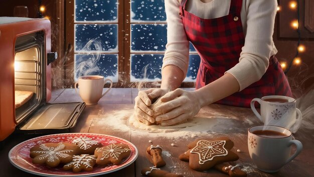 Hacer galletas de pan de jengibre