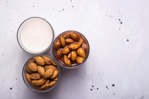 Hacer leche de almendras a partir de almendras secas