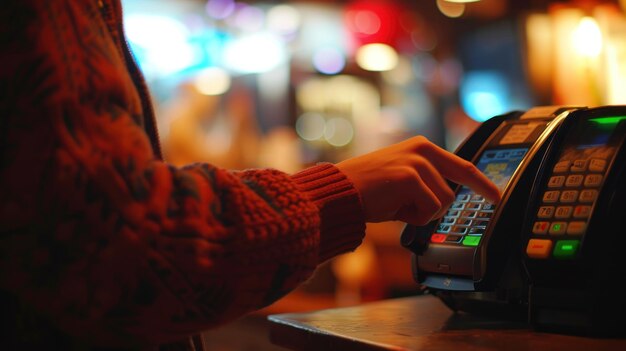 Hacer un pago con una tarjeta de crédito a través de una máquina POS de punto de venta