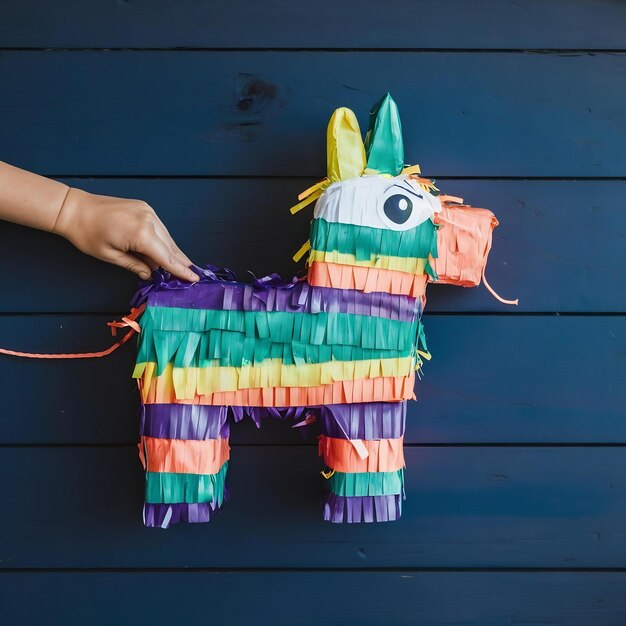 Foto hacer una pinata mexicana hecha a mano para posadas en navidad en méxico