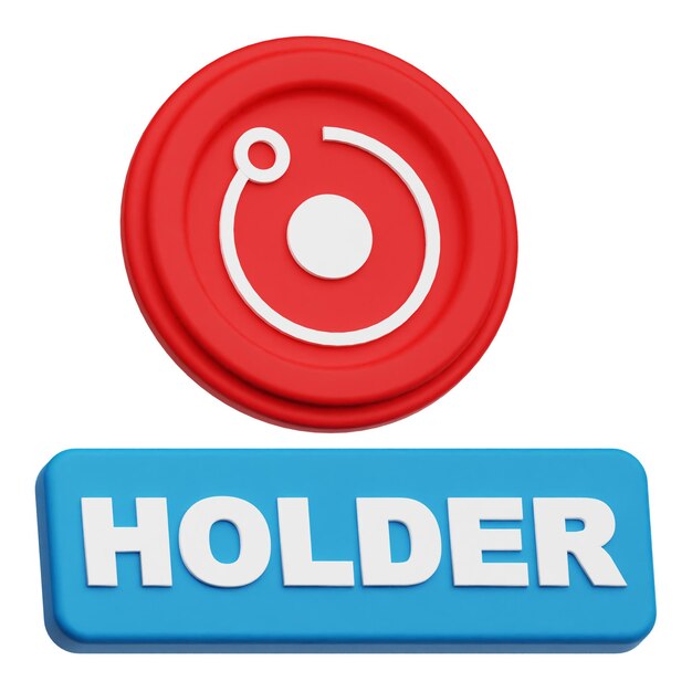 hacer que el icono 3D del token criptográfico esté aislado en el fondo blanco
