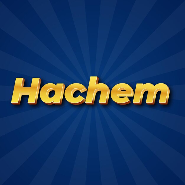 Foto hachem text effect gold jpg foto de cartão de fundo atraente