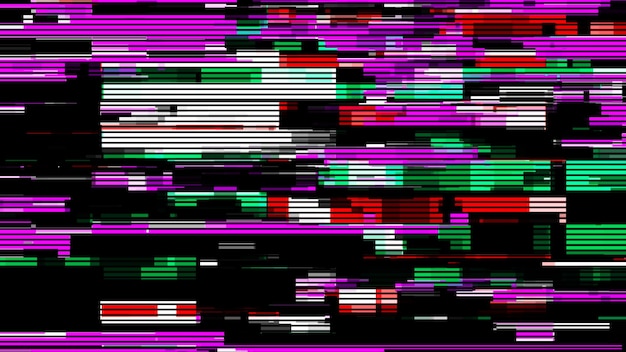 Foto hackear una red informática fondo de efecto de falla distorsión de la transmisión digital señal dañada