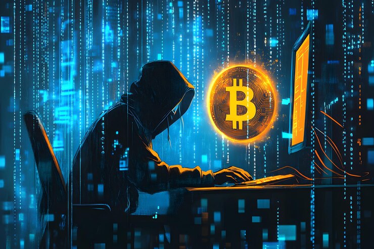 Foto un hacker enfocado en una sudadera negra con capucha trabajando intensamente en su computadora en un entorno de escasa iluminación