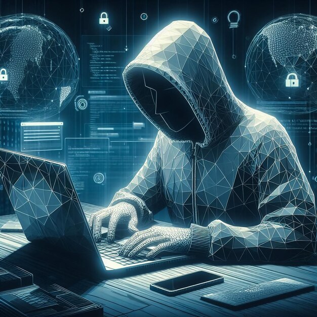 Hacker hackeó el sitio web del virus de la computadora portátil seguridad en línea