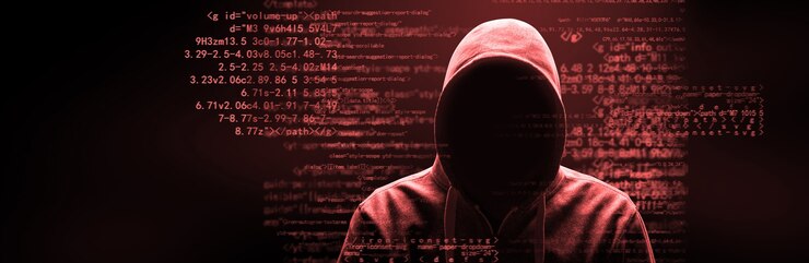 Foto hacker imprime un código en el teclado de una computadora portátil para ingresar al ciberespacio