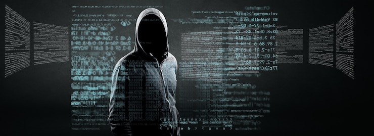 Foto hacker imprime un código en el teclado de una computadora portátil para ingresar al ciberespacio