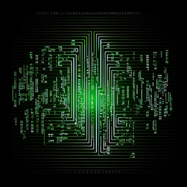 Hacking Matrix Borderline Design Neon Lines Style Matrix Cod Y2K Shapes Neon Transparent Light Art