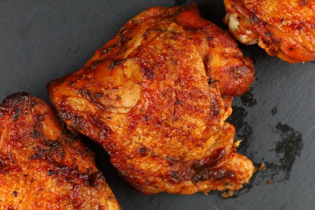 Hähnchenschenkel Gebacken Gebratene Hähnchenschenkel Gebratenes Hähnchen Abendessen