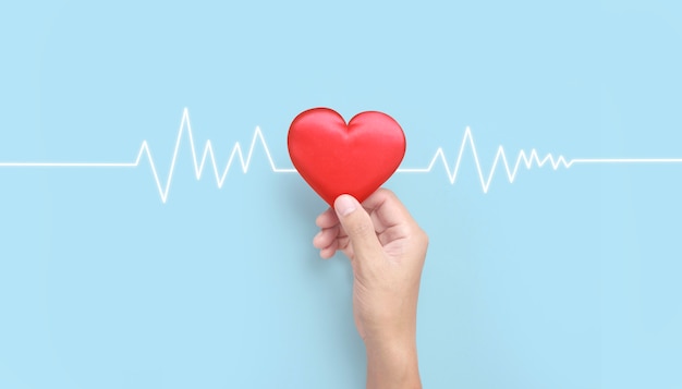 Hände, die ein rotes Herz halten Spendenkonzepte für die Herzgesundheit