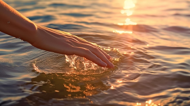 Hände im Wasser