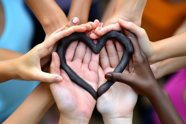 Hände vereinte Herzensgemeinschaft der Liebe