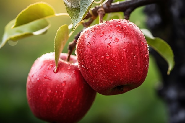 Hängende rote Äpfel