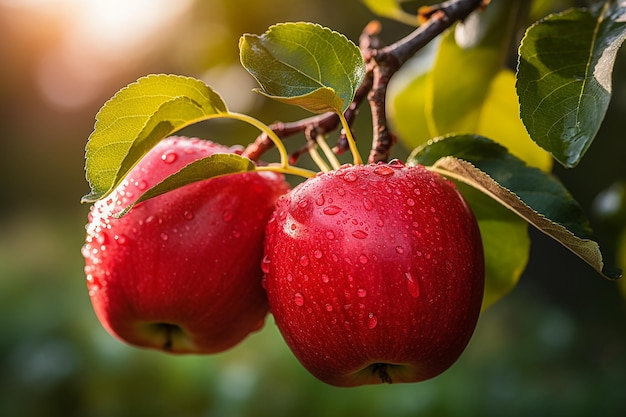 Hängende rote Äpfel