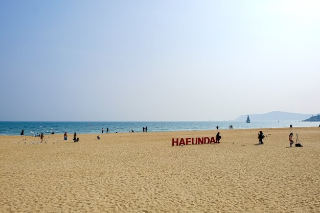 Haeundae-Strandfassade in Busan, Korea.