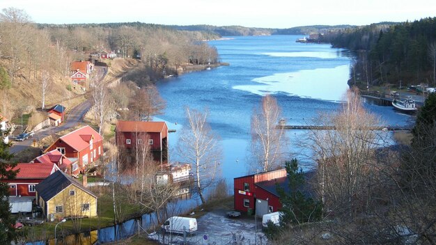 Häuser am Fluss