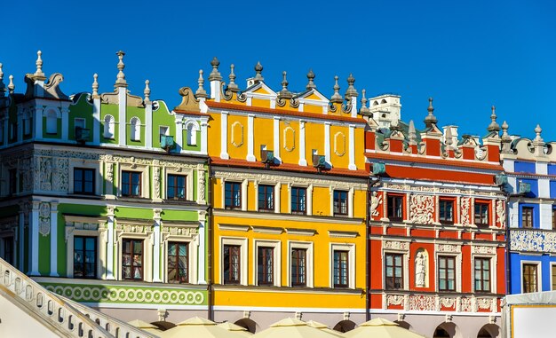 Häuser am Großen Marktplatz in Zamosc Polen