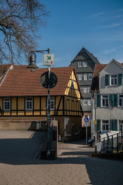 Foto häuser gegen den himmel