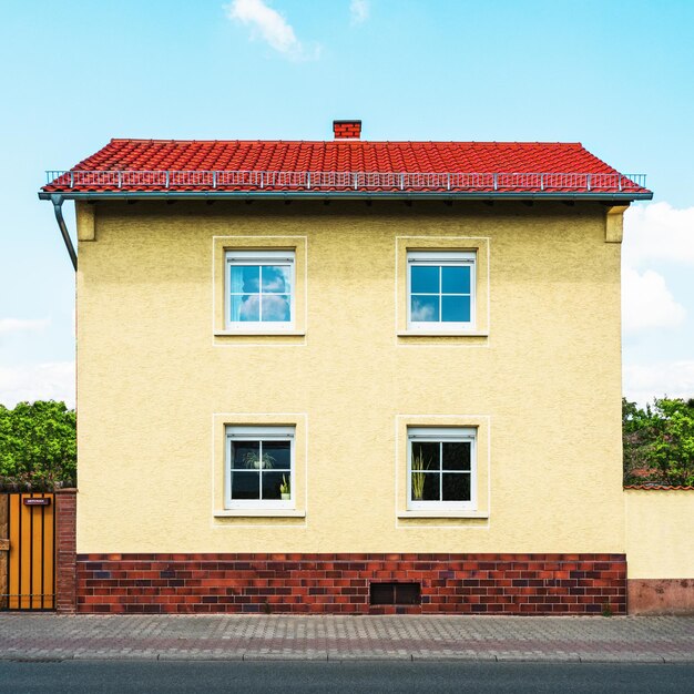 Foto häuser gegen den himmel