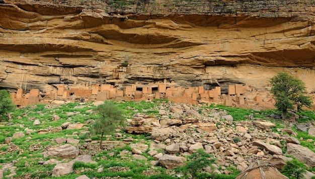 Häuser von Telem in Bandiagara Mali Afrika gebaut