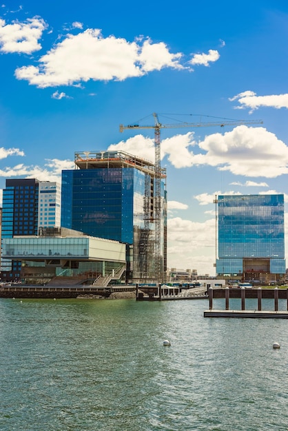 Hafen in Boston Wharf von Charles River in Boston, Massachusetts, USA.