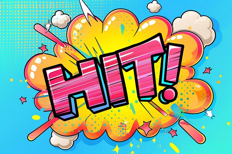 Foto haga clic en el texto palabra de estilo cómic en un fondo blanco ilustración vectorial