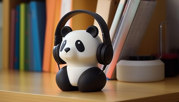 Haga un soporte de auriculares en forma de panda impreso en 3D para mantener los auriculares organizados y libres de enredos Las orejas de panda39 podrían acunarse con los auriculos cuando no están en uso