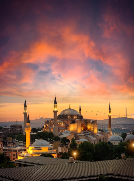 Hagia sophia e lindo céu