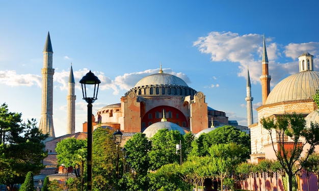 Hagia Sophia no verão Istambul em dia ensolarado, Turquia