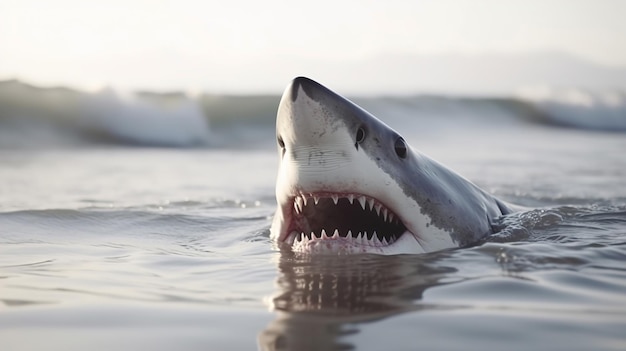 Hai schwimmt auf der Meeresoberfläche