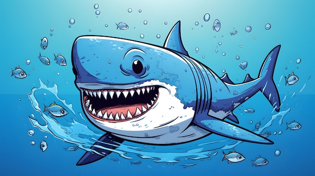 Haie Illustration Hintergrunddesign Großweiß