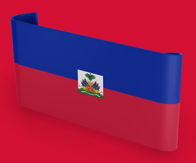 Haiti-Flaggenbandfahne