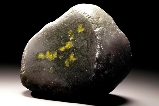 Haiweeite é uma pedra natural preciosa rara em fundo preto gerado por IA.