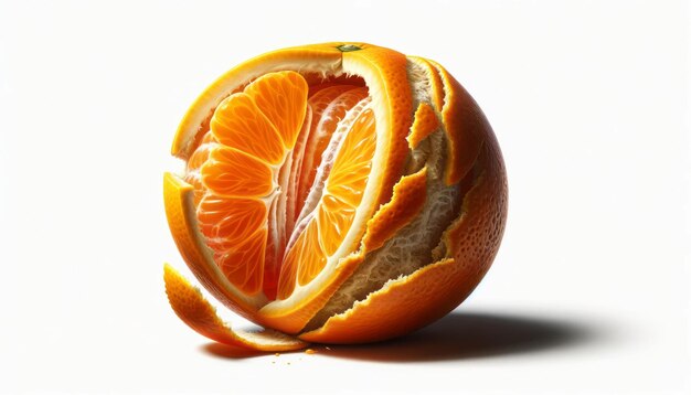 Halbgeschälte Orangen