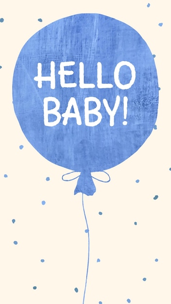 Hallo Baby Instagram-Geschichtenvorlage