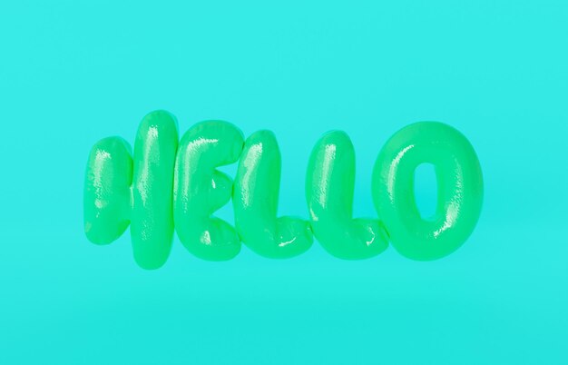 Hallo Ballons 3D-Rendering von