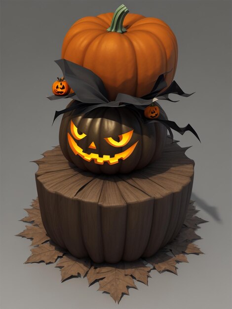 Halloween abóbora 3d Fotografia de modelo